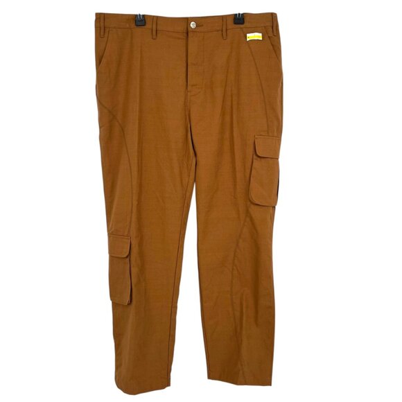 Renowned Mens Brown Cargo Pants 100% Cotton Size XL NWOT - Picture 1 of 12
